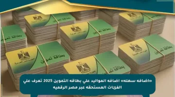 «إضافة سهلة» إضافة المواليد على بطاقة التموين 2025 تعرف على الفئات المستحقة عبر مصر الرقمية